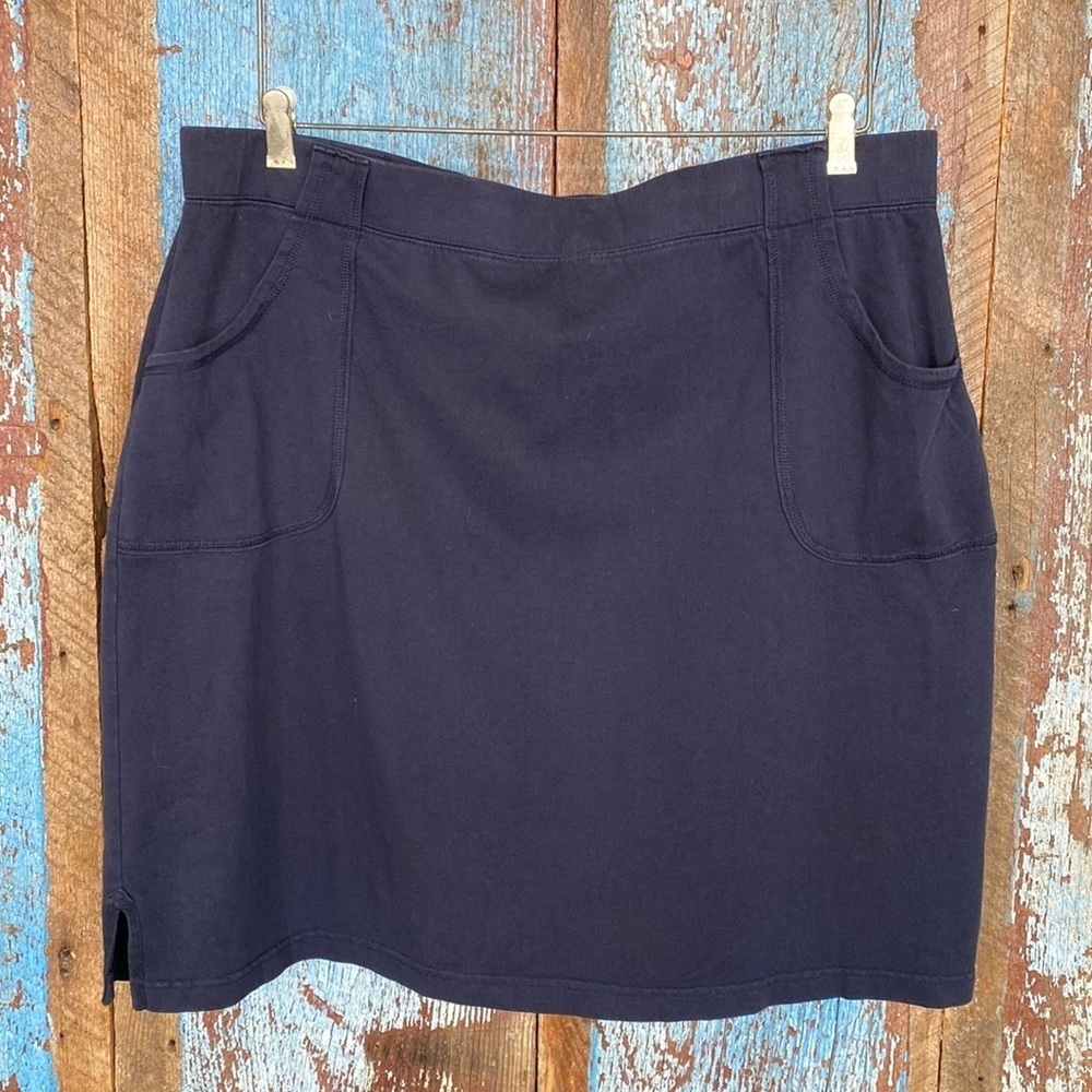 Eddie Bauer Navy Knit Mini Skirt